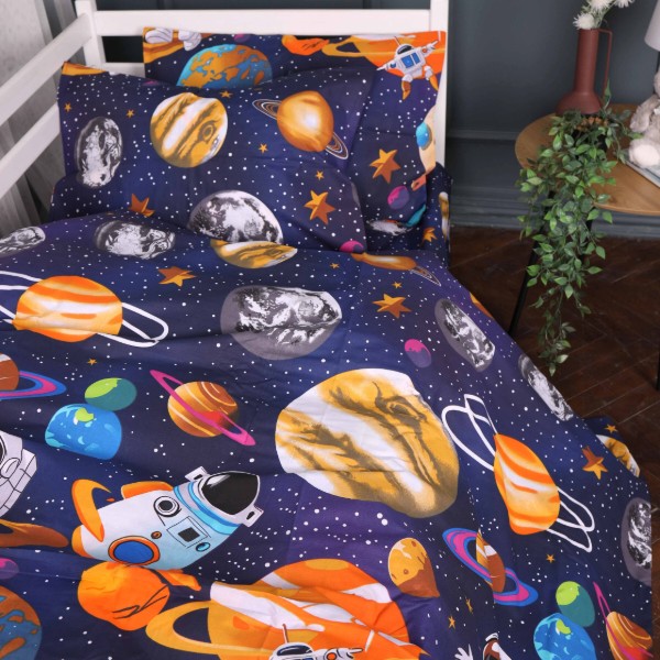 Фото - Комплект постельного белья MirSon Бязь 17-0884 Astro World 220х240 (2200012199633)